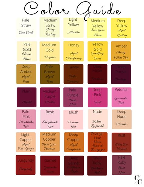 wine colors  wine wine color shades  wine wine color chart red wine color wine color guide