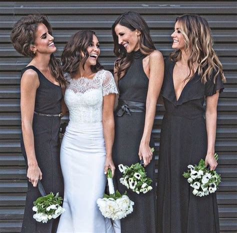 wedding ideas bridal gowns dresses black bridesmaid dresses