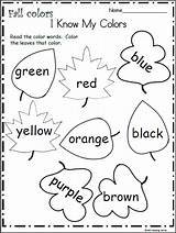 Colors Fall Worksheet Know Worksheets Preschool Color Activities Kindergarten Leaves Preschoolers Printable Madebyteachers Leaf Learning School Board Toddler Halloween Math sketch template