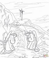 Tomb Coloring Empty Pages Jesus Printable Clipart Drawing Color sketch template