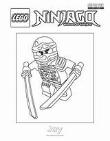 Ninjago Coloring Jay Lego Pages Masters Spinjitzu sketch template