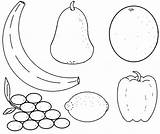 Fruit Coloring Pages Templates Printable Sheet Fruits Template Kids Book Quiet Vegetables Vegetable Color Preschool Sheets Basket Pear Busy Google sketch template