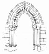 Arch Pointed Gothic Architecture Sketch Drawing Buildings Coloring Modern Pages Windows Sketchite Victorian Window sketch template