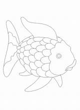 Fish Rainbow Coloring Outline Template Printable Pages Paper Clipart Cutouts Coloring4free Tissue Cute Kids Craft Colored Use Glue Watered Down sketch template