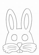 Carnaval Masques Lapin sketch template