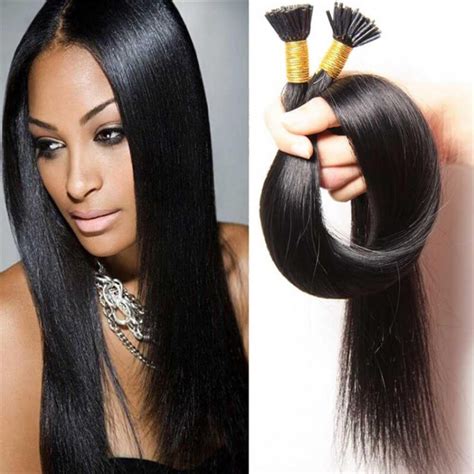 Premium Virgin Human Straight Hair I Tip Hair Extensions