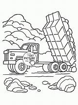 Coloring Pages Truck Transportation Semi Tow Mining Printable Water Dump Land Color Peterbilt Print Sheets Drawing Landfill Preschool Colouring Getcolorings sketch template