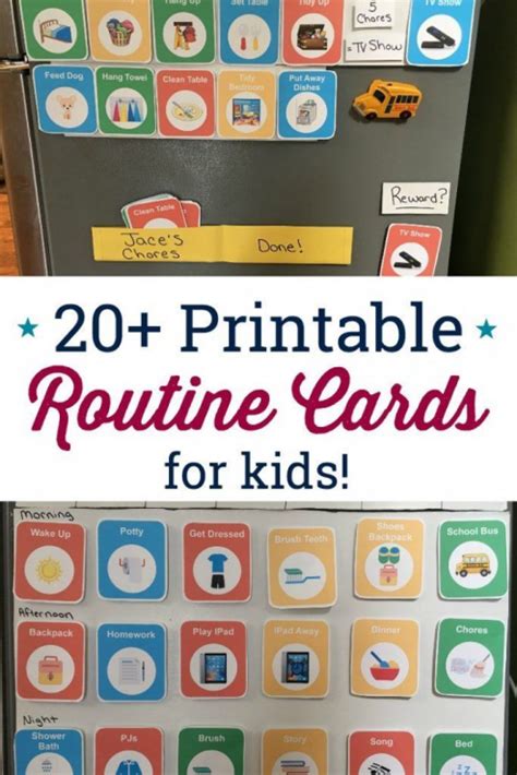 routine cards  kids    loved  editable template