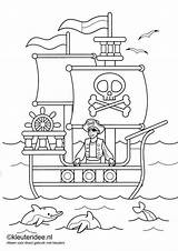Piraten Kleuteridee Piraat Kinder Schatkaart Ausmalen Ausmalbilder Schiff Craft sketch template