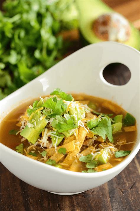 slow cooker chicken tortilla soup the novice chef