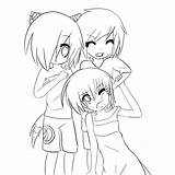 Anime Coloring Pages Girl Colouring Neko Friends Emo Printable Getcolorings Pngitem Color sketch template