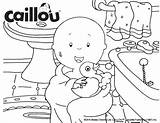 Caillou Bubble Bath Pages Coloring Colouring Activities Choose Board sketch template