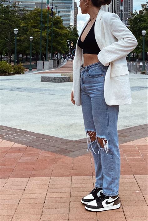 Atlanta Jordan 1 Outfit Idea Blazer Outfit Inspo Casual Downtown