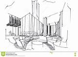 Lobby Perspective Interior Sketch Architecture Illustration sketch template