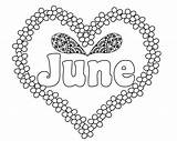 June Coloring Pages Calendar Adults sketch template
