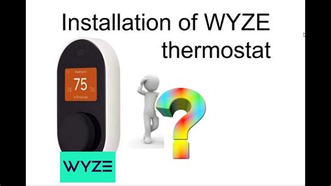 wyze thermostat installation  wires youtube
