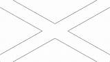 Scottish Saltire sketch template