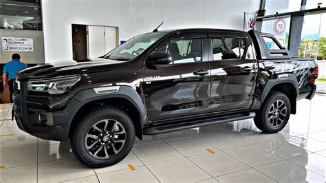 toyota hilux rogue black color truck pickup  road drive