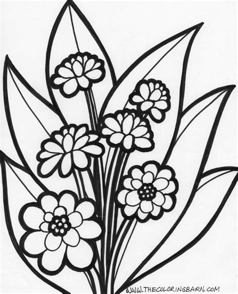 flowers coloring pages  large images