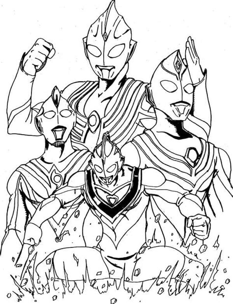 ultraman team  coloring page  printable coloring pages  kids