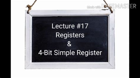 lecture registers  bit simple register youtube