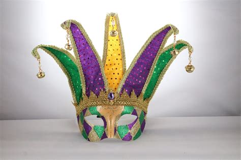 mardi gras jester  bells maskarade  orleans  mask store