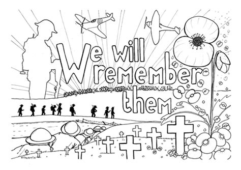 remembrance day colouring sheetposter teaching resources