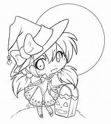 Halloween Coloriage Coloring Manga Visit Chibi Pages sketch template