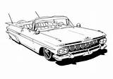 Coloring Car Pages Lowrider Low Book Rider Classic Cars Old Printable Adults Drawings Stuff Drawing Cadillac Truck Adult Books School sketch template