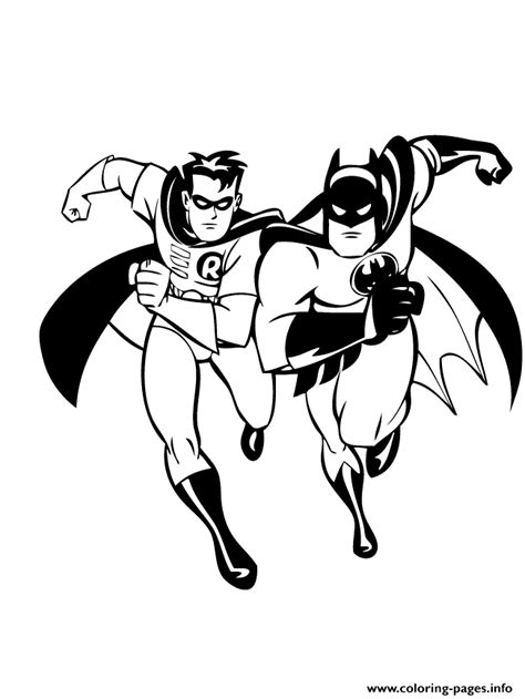 batman  robin coloring page printable
