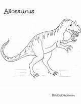 Allosaurus Coloring Getcolorings Color Pages sketch template