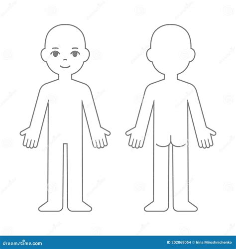 child body template stock vector illustration  body