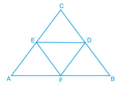 d e and f are respectively the mid points of the sides bc ca and ab