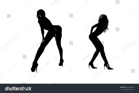sexy woman silhouette stock vector 363646388 shutterstock