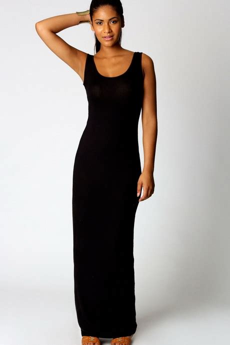 lange zwarte maxi jurk