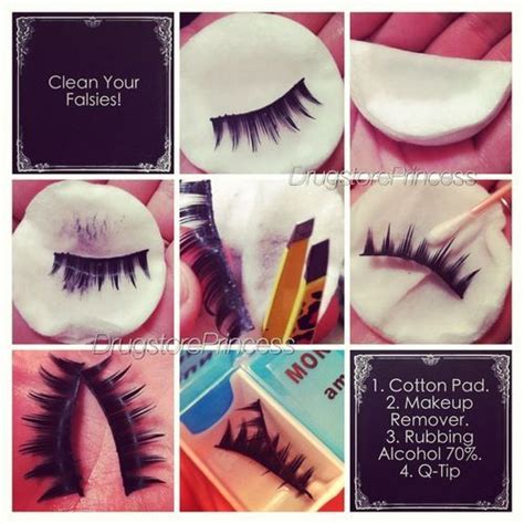 clean  falsies cleaning  fake lashes