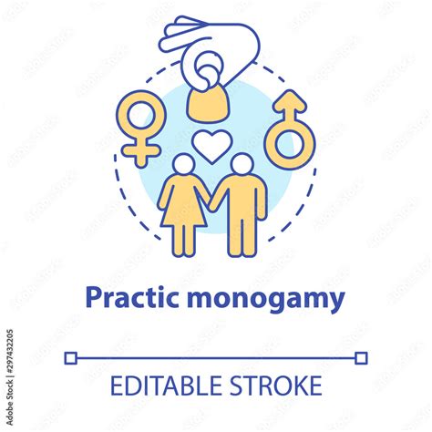 Practice Monogamy Concept Icon Safe Sex Intimate Romantic