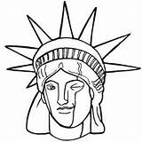 Liberty Coloring Pages Lady Getcolorings Statue sketch template