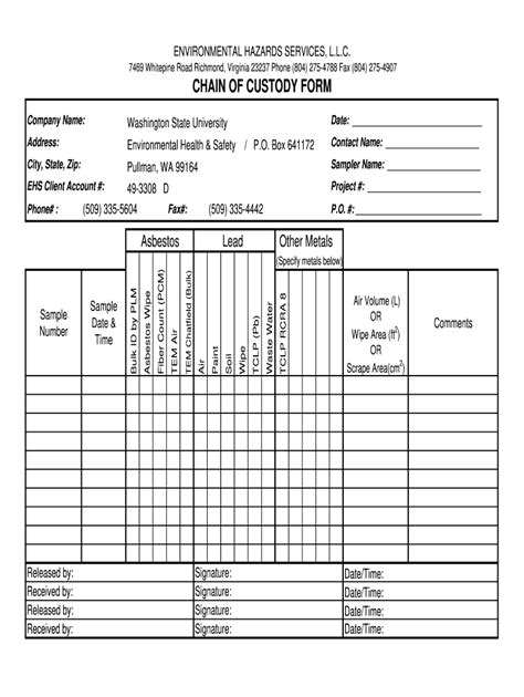 chain  custody form  fill  sign printable template