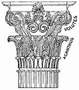 Greek Columns Coloring sketch template