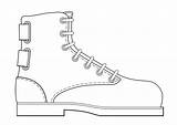 Schoen Kleurplaat Scarpa Schuh Zapato Malvorlage Chaussure Draw Kleurplaten Footwear Leren sketch template
