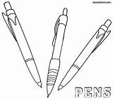 Coloring Pen Pages Pens Print Bag Pencil Designlooter 25kb 1000 sketch template
