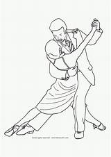 Tango Coloring Pages Dance Dessin Ballerina Colorier Color Danse Un Gif Dancing Drawing Tableau Choisir Digi Stamps Folklorique sketch template
