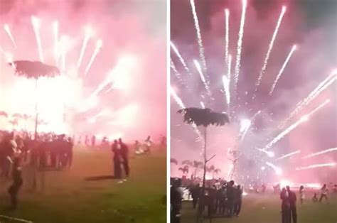 new year s fireworks disaster leaves crowd fleeing in