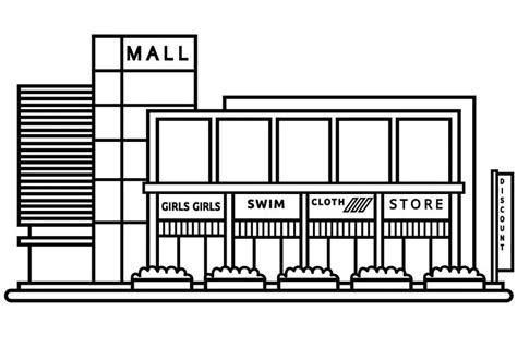 printable mall coloring pages coloring cool
