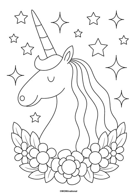 fun   unicorn coloring pages  kids momtivational unicorn