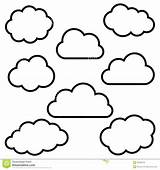 Nuage Nube Stencil Nubes Wolken Nuvola Dibujos Outlines Puffy Nuvole Disegni Kinderzimmer Nuages Nuvoletta Stencils Wolke Unicornio Colorare Bambini Rain sketch template