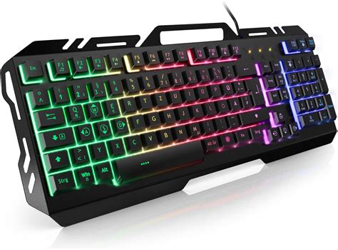 gaming tastatur kabelgebunden rainbow led beleuchtete tastatur mit