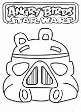 Coloring Angry Star Birds Wars Pages Printable Popular sketch template