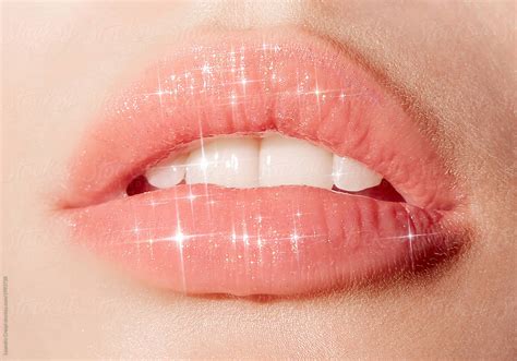 Fresh Mouth Closeup Juicy Sparkling Lips By Stocksy Contributor